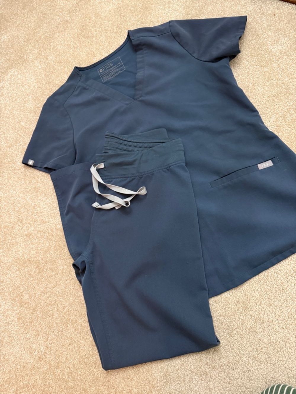Figs Dark Harbour Blue Scrub Set